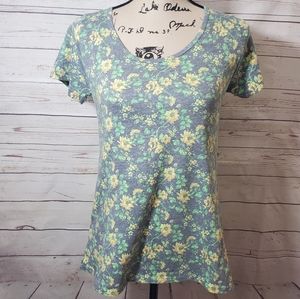 🔴 LuLaRoe Simply Comfortable  Floral Tee Size XXS